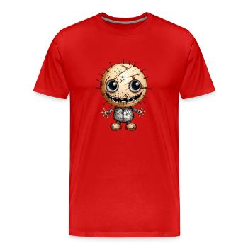Conception unique de poupée vaudou pour la mode de la ville - T-shirt bio Premium Homme - rouge - Devant - Damien (186cm)