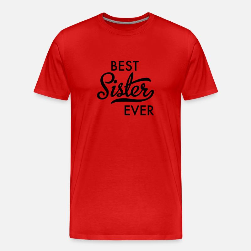 Beste Schwester - Männer Premium Bio T-Shirt - Rot