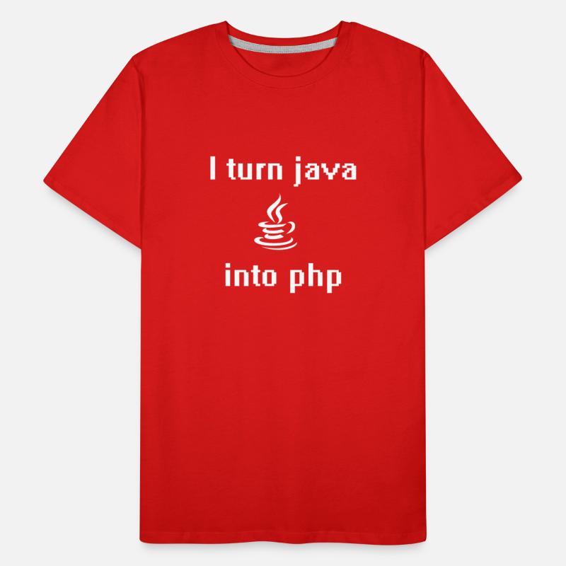 Ich verwandle Java in PHP Männer Premium Bio T-Shirt