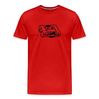 c4_explosive - T-shirt bio Premium Homme - rouge - Devant - Damien (186cm)