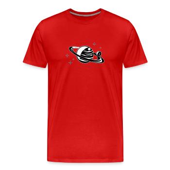 Planet black - Men's Premium Organic T-Shirt - red - Front - Damien (186cm)