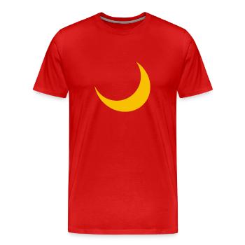 Croissant de Lune Ciel Nocturne - T-shirt bio Premium Homme - rouge - Devant - Damien (186cm)
