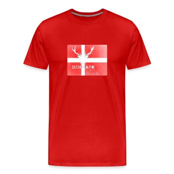 Danemark faune - T-shirt bio Premium Homme - rouge - Devant - Damien (186cm)