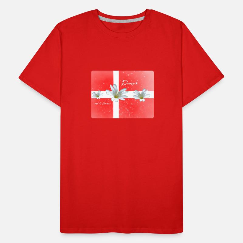 Danemark Danemark Danemark Drapeau T-shirt bio Premium Homme