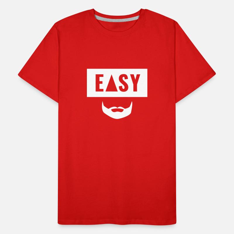 Hipster - beard with Easy lettering in the box Men's Premium Organic T-Shirt