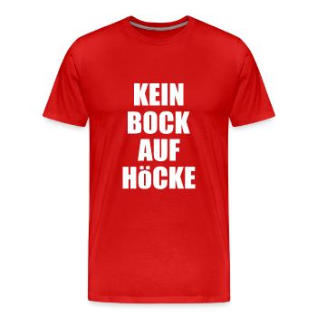kein bock auf höcke - Männer Premium Bio T-Shirt - Rot - Vorne - Damien (186cm)
