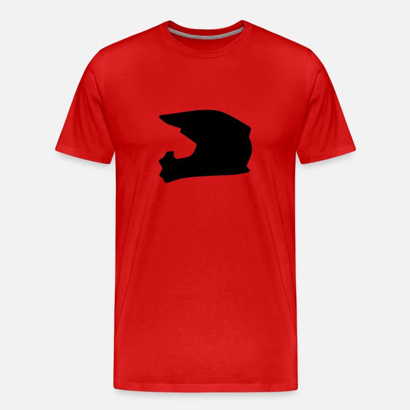 Helm - Männer Premium Bio T-Shirt - Rot