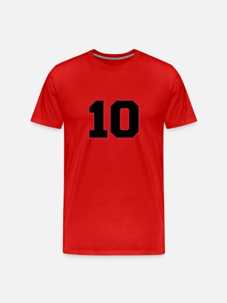 2cnumber10 - Männer Premium Bio T-Shirt - Rot
