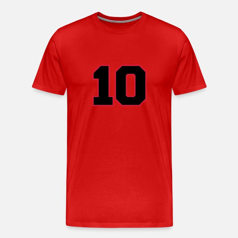 2cnumber10 - Männer Premium Bio T-Shirt - Rot