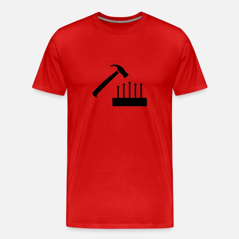 Hammer - Männer Premium Bio T-Shirt - Rot
