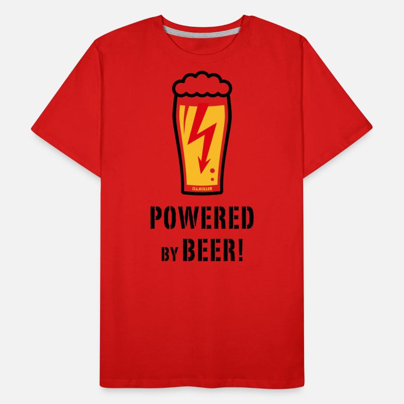 Powered By Beer! (Ale / Flash / POS) Men's Premium Organic T-Shirt