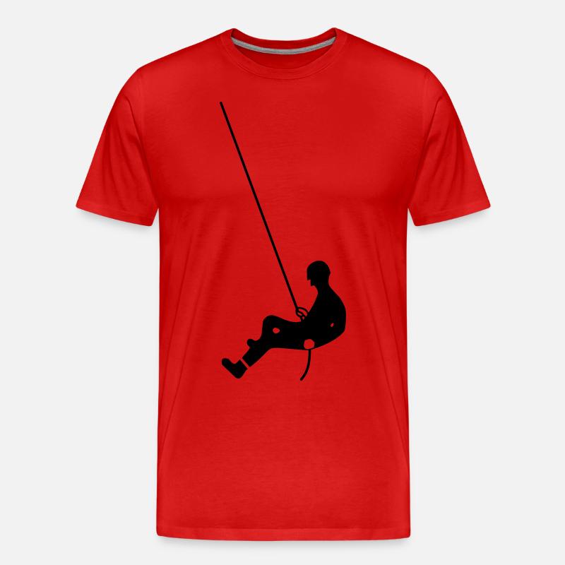 klettern - Männer Premium Bio T-Shirt - Rot