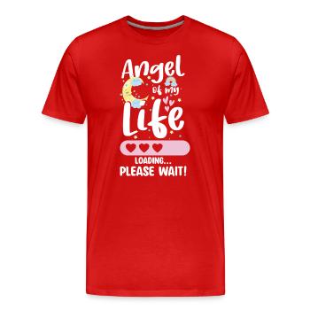 Naissance du ventre du bébé Progéniture de la future mère - T-shirt bio Premium Homme - rouge - Devant - Damien (186cm)