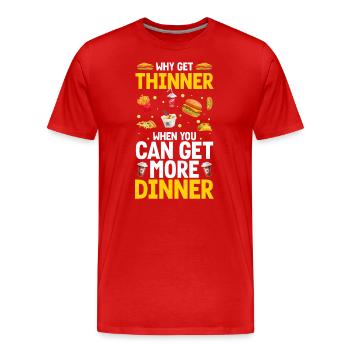 All you can eat Hotel Grill delicacies - Men's Premium Organic T-Shirt - red - Front - Damien (186cm)