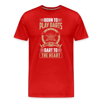 Jeu de fléchettes Bullseye Darter - T-shirt bio Premium Homme - rouge - Devant - Damien (186cm)