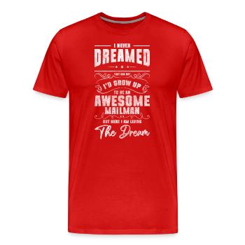 Post Zusteller Paketzusteller - Männer Premium Bio T-Shirt - Rot - Vorne - Damien (186cm)