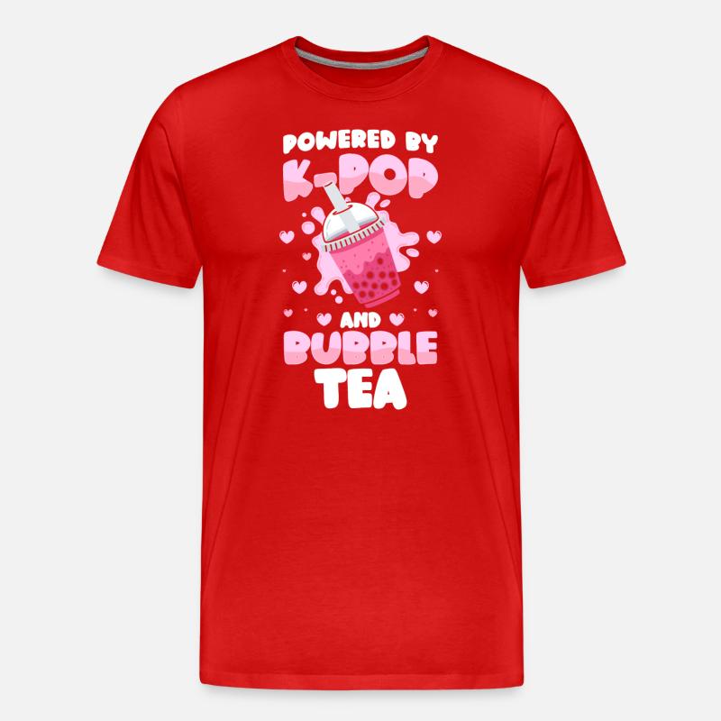 Bubble Tea Sirop mignon Tapioca - T-shirt bio Premium Homme - rouge