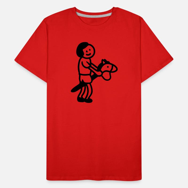 cheval de bataille de l'enfance - Line T-shirt bio Premium Homme