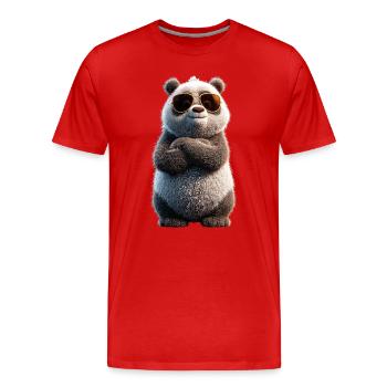 Panda Ours Pandas Géants Panda Géant Mignon Panda Ours Panda - T-shirt bio Premium Homme - rouge - Devant - Damien (186cm)