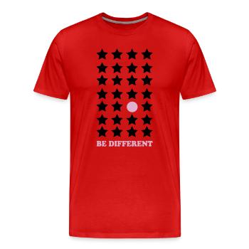 Sois différent – Pastel Point Sois différent - T-shirt bio Premium Homme - rouge - Devant - Damien (186cm)