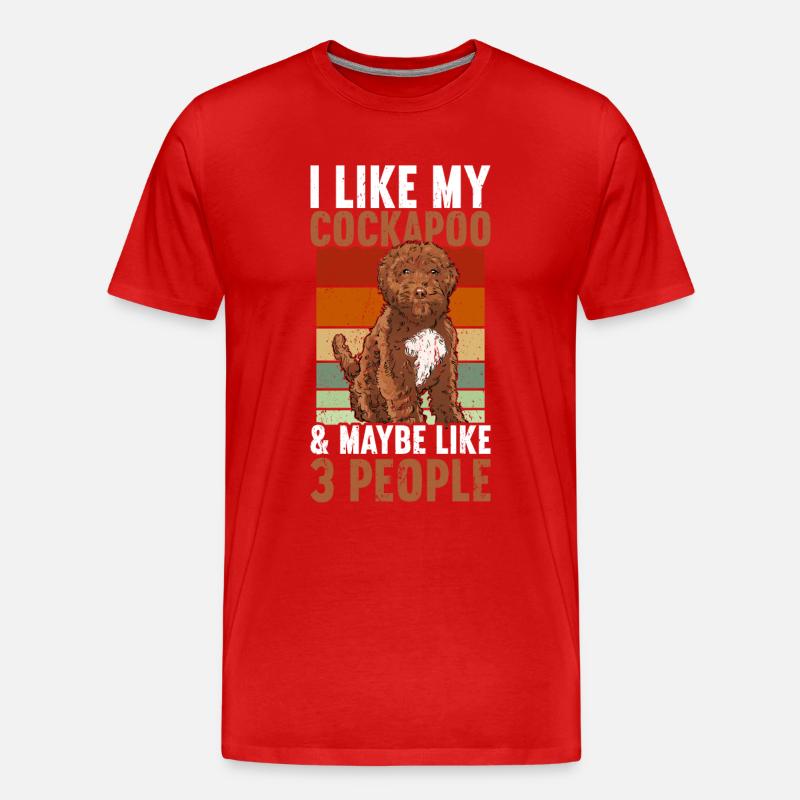 Cockapoo - Männer Premium Bio T-Shirt - Rot