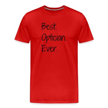 Optiker / Optische / Augen / Gläser - Männer Premium Bio T-Shirt - Rot - Vorne - Damien (186cm)