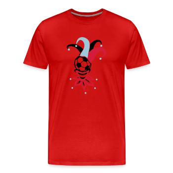 football joker ballon sport - T-shirt bio Premium Homme - rouge - Devant - Damien (186cm)