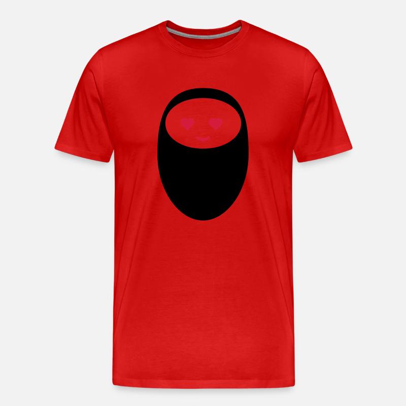 roboter_froehlich_02 - Männer Premium Bio T-Shirt - Rot