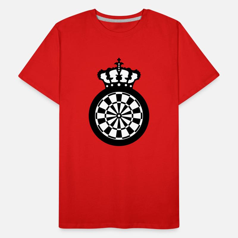 Dart Scheibe Krone Männer Premium Bio T-Shirt