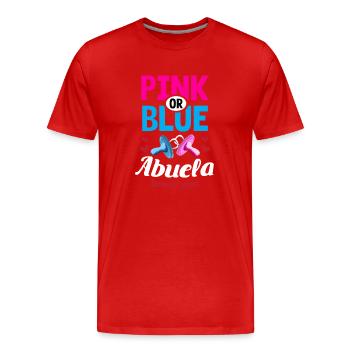 Rose ou bleu Abuela aime votre genre Révéler la fête - T-shirt bio Premium Homme - rouge - Devant - Damien (186cm)