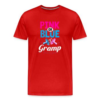 Gramp rose ou bleu vous aime Genre Révéler La fête - T-shirt bio Premium Homme - rouge - Devant - Damien (186cm)