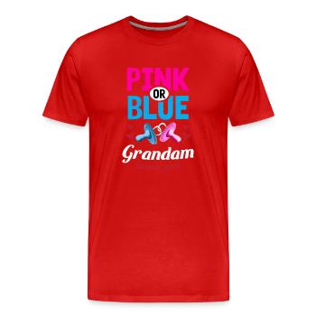 Grand-mère rose ou bleu vous aime Genre Révéler La fête - T-shirt bio Premium Homme - rouge - Devant - Damien (186cm)