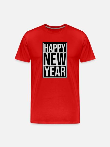 Citation Bonne année - T-shirt bio Premium Homme - rouge