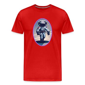 walking on mars - T-shirt bio Premium Homme - rouge - Devant - Damien (186cm)