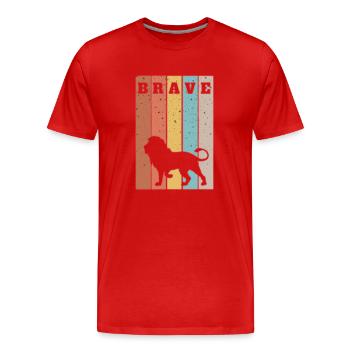 this is to remind you that you are a brave person - Men's Premium Organic T-Shirt - red - Front - Damien (186cm)