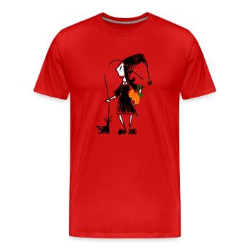 Petite sorcière - T-shirt bio Premium Homme - rouge - Devant - Damien (186cm)
