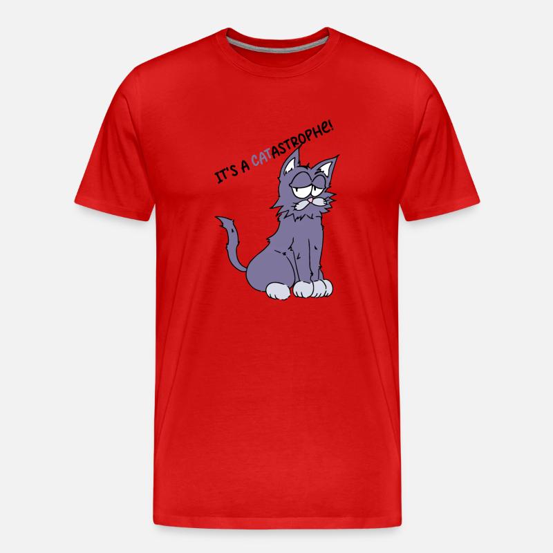 Lustiger Spruch It`s a catastophe - Männer Premium Bio T-Shirt - Rot