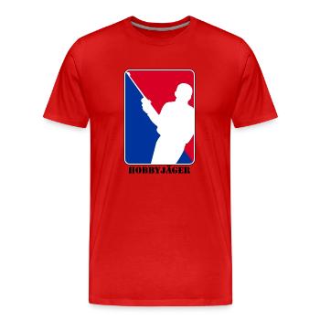 Chasseur amateur - T-shirt bio Premium Homme - rouge - Devant - Damien (186cm)