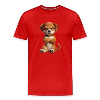 Chien sinistre 1 - T-shirt bio Premium Homme - rouge - Devant - Damien (186cm)