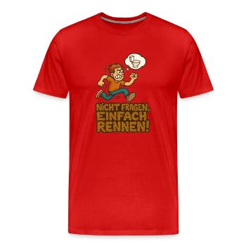 Toilette Toilette Selle Enfants Drôle Humour - T-shirt bio Premium Homme - rouge - Devant - Damien (186cm)