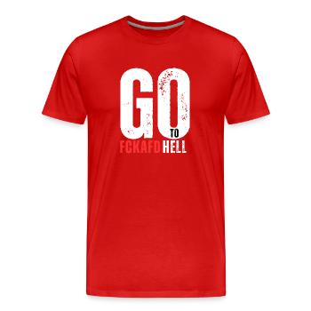 FCKAFD Aller en enfer - T-shirt bio Premium Homme - rouge - Devant - Damien (186cm)