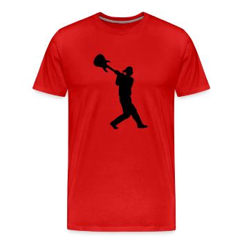 rock - Männer Premium Bio T-Shirt - Rot - Vorne - Damien (186cm)