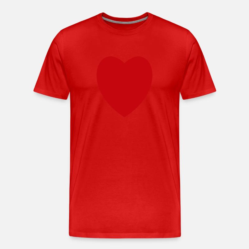 Herzen 4image2 - Männer Premium Bio T-Shirt - Rot