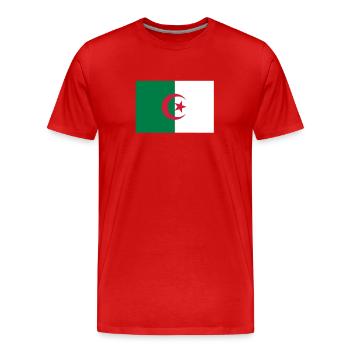 Algerien - Männer Premium Bio T-Shirt - Rot - Vorne - Damien (186cm)