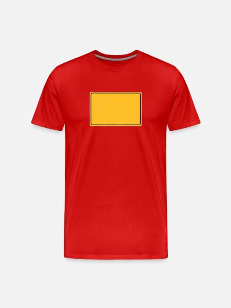 Ortsschild - Männer Premium Bio T-Shirt - Rot