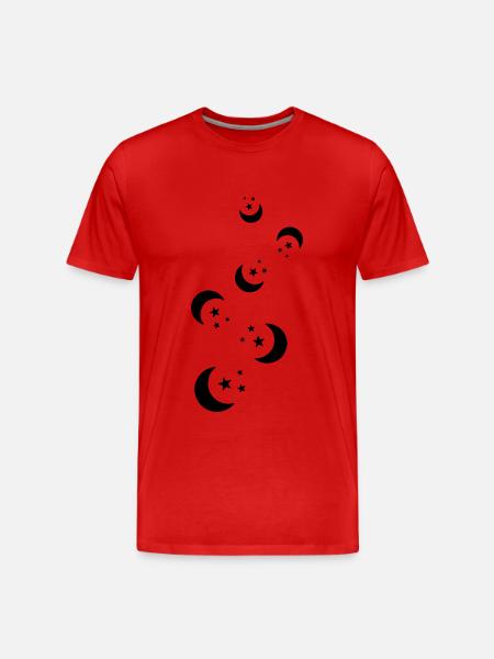 Moon icon icon - Men's Premium Organic T-Shirt - red