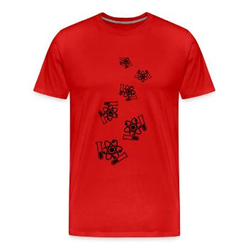 Reagenzglas Symbol - Männer Premium Bio T-Shirt - Rot - Vorne - Damien (186cm)