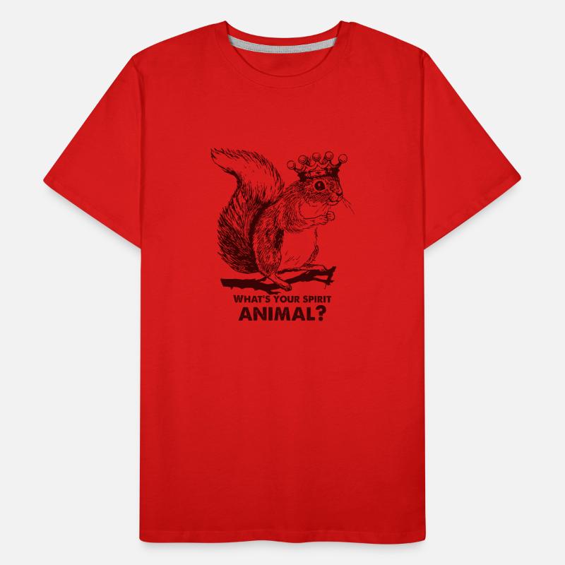 Eichhörnchen trägt eine krone Männer Premium Bio T-Shirt