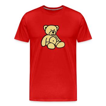 Nounours - T-shirt bio Premium Homme - rouge - Devant - Damien (186cm)