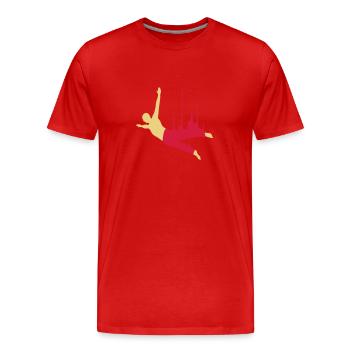 basejumper_2f - T-shirt bio Premium Homme - rouge - Devant - Damien (186cm)